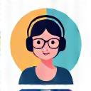 Icône représentant un casque d'écoute pour le service client ou un agent de support.